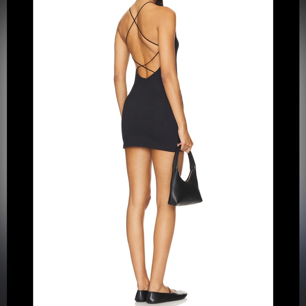 Free People Black Backless Mini Dress
